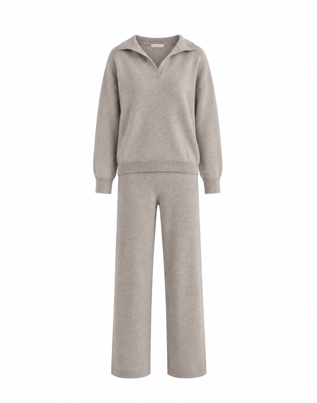 Cashmere Wool Blend Set - Taupe