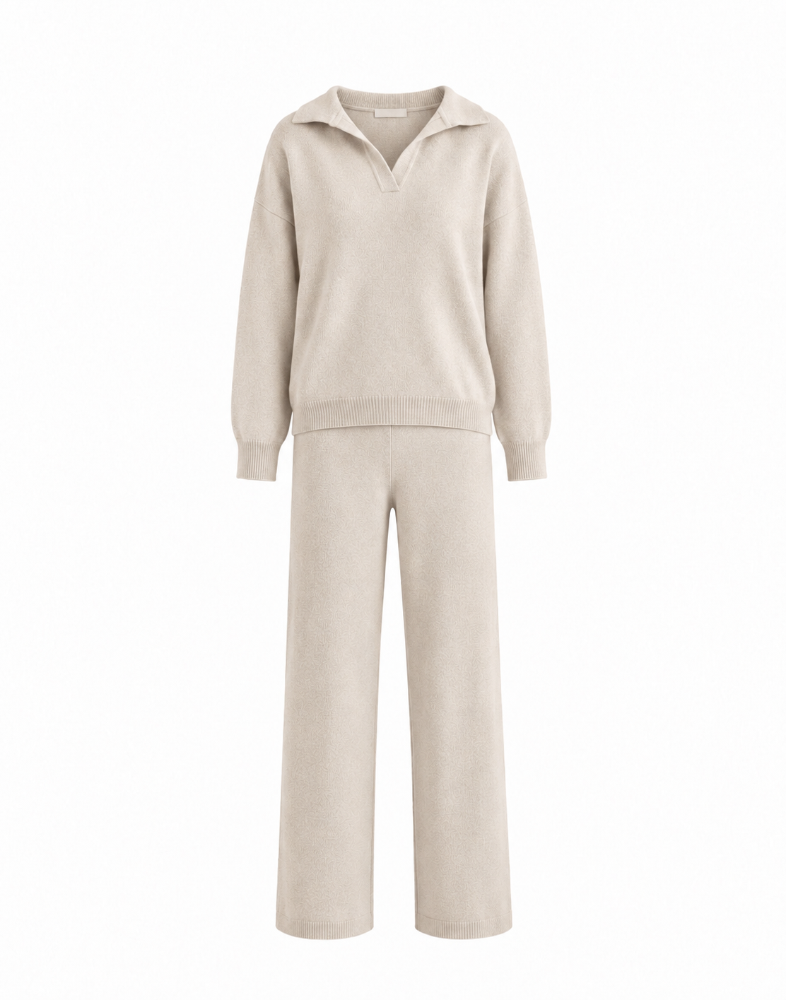 Cashmere Wool Blend Set - Stone
